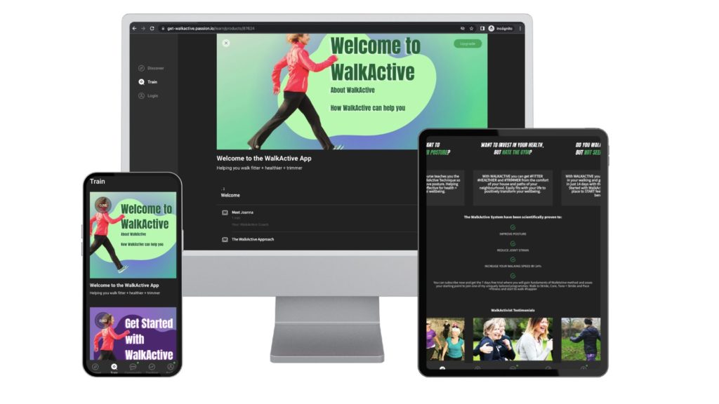 The WalkActive app works on all devices
